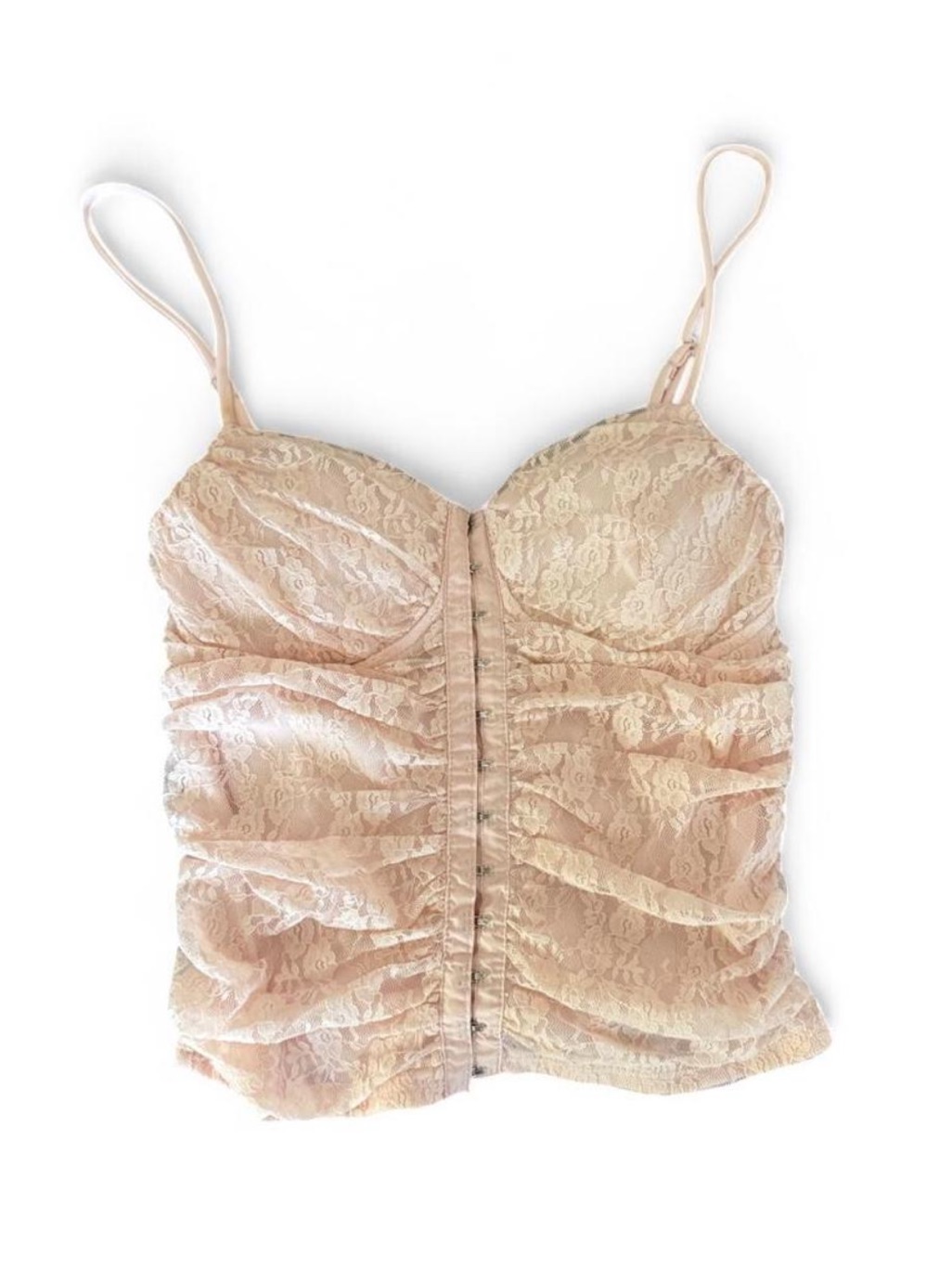 Moa Moa Light Pink Lace Cami Corset Lingerie Top